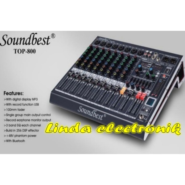 mixer soudbest top 800 soundbest top800 8 channel original