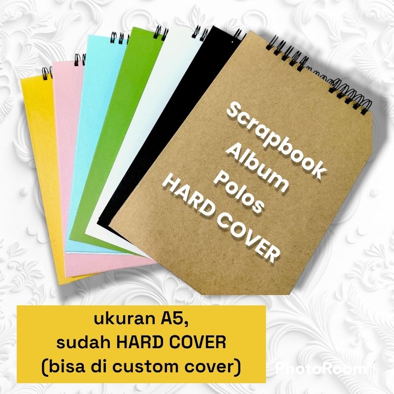 Scrapbook Album Jurnal Vintage, isi Polos, HARD COVER bisa di CUSTOM, ukuran A5