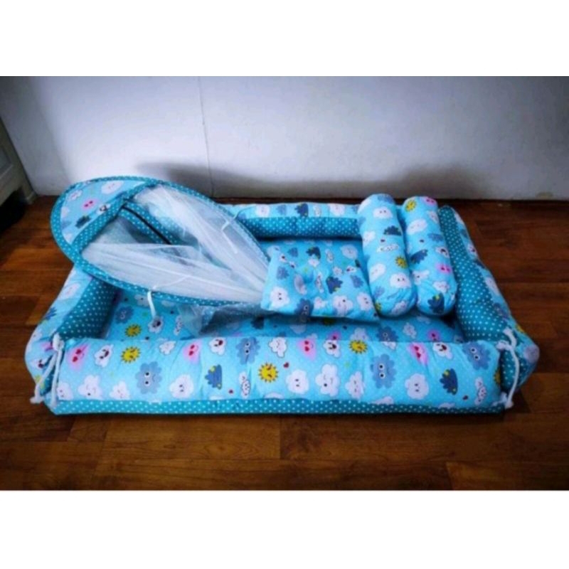 KASUR BAYI KOLAM SET KELAMBU MOTIF