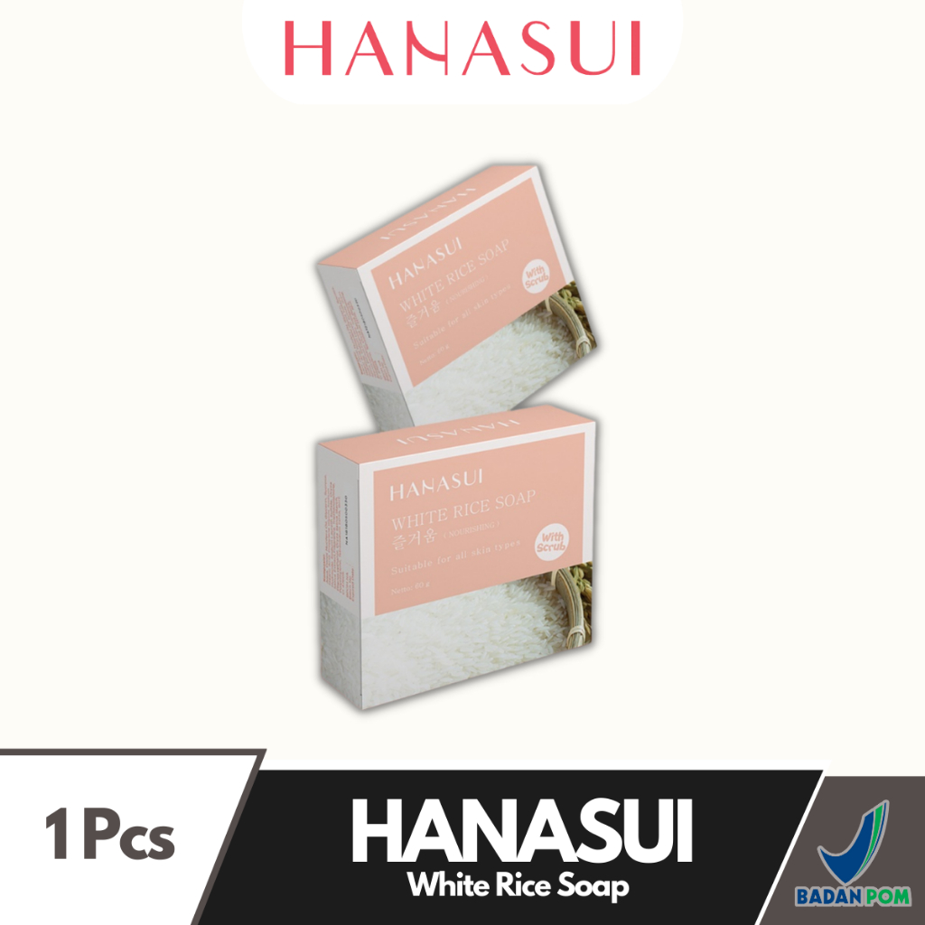 Rice Soap Hanasui Sabun Beras Ori BPOM Pembersih Wajah Dan Badan Kulit Putih Sehat Hanasui White Organic Ricesoap 3