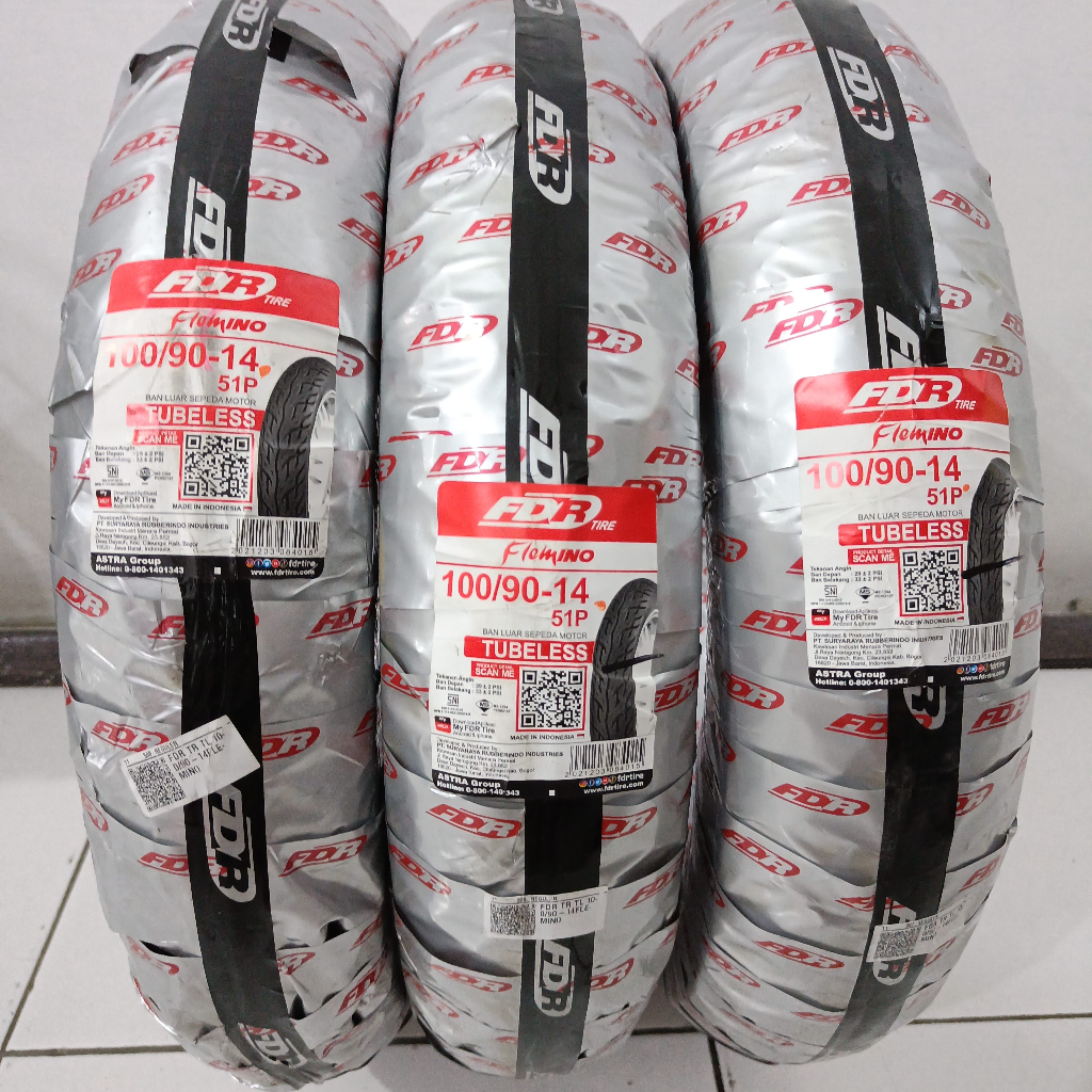 BAN TUBELESS BELAKANG 100/90-14 FDR FLEMINO VARIO, LEXI 125 +pentil