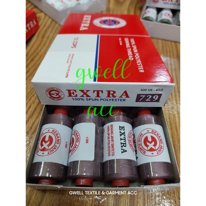 PART 4 * 500 METER  BENANG  JAHIT MERK EXTRA DAN MERK YAMALON ORIGINAL, WARNA  WARNI  ( Harga per 1 