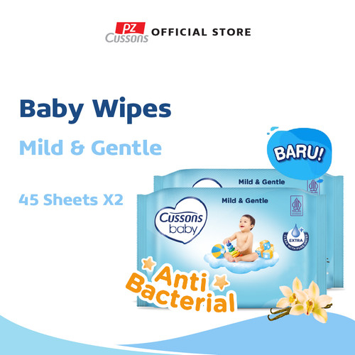 1 PCS - Tissue BASAH CUSSONS BABY WIPES wet tisu isi 45 lembar 50 sheets Cusson cusons