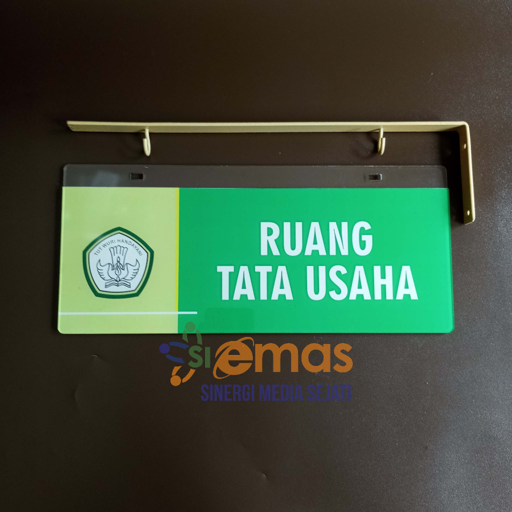 

Akrilik Papan Tanda Ruang Tata Usaha | Tanda Ruang TU Gantung dengan Logo | Akrilik Gantung Nama Ruang