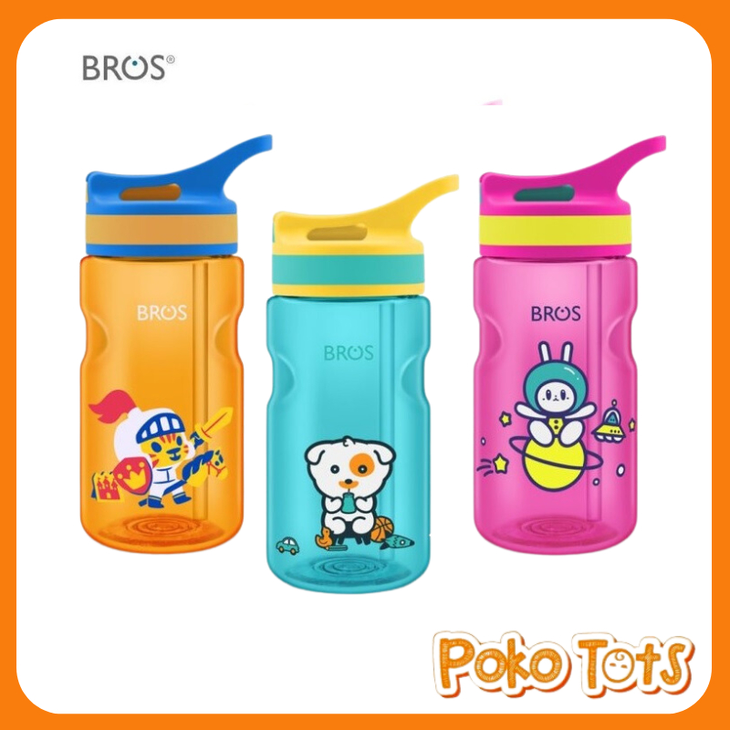 BROS Bottle Flip 450ml Botol Minum Anak Sedotan