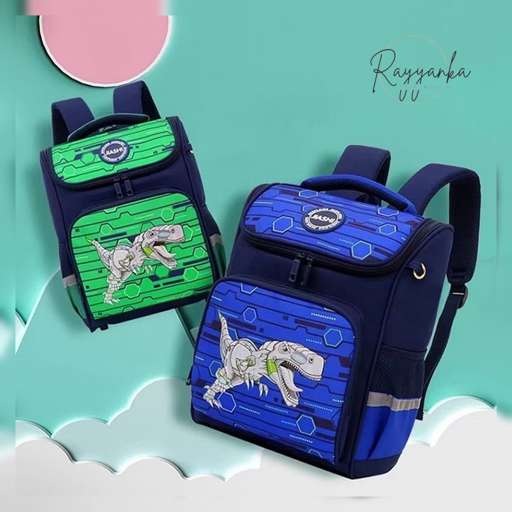 Tas Ransel King Tr ex D1no Anak Laki Laki Gratis Botol Minum Keren Untuk Tk Paud Dan Sd
