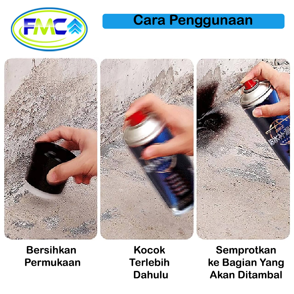 Anti Bocor Spray Instan Semprotan Ajaib Waterfroof Menambal Pelapis Cat Lubang Retak Dinding Tembok Atap Rumah Praktis Serbaguna