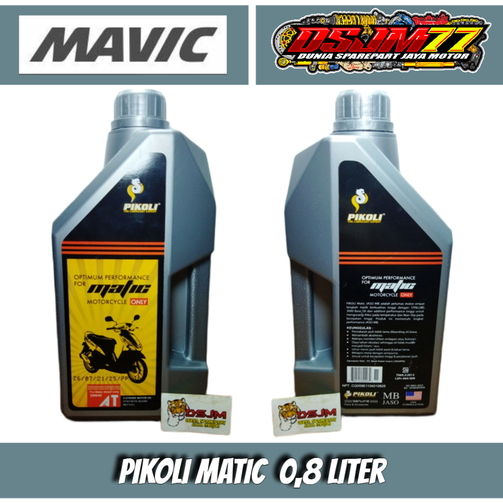 OLI PIKOLI MATIC JASO MB 800 ML PIKOLI MATIK PIKOLI SCOOTER SYNTHETIC BLEND 800 ML