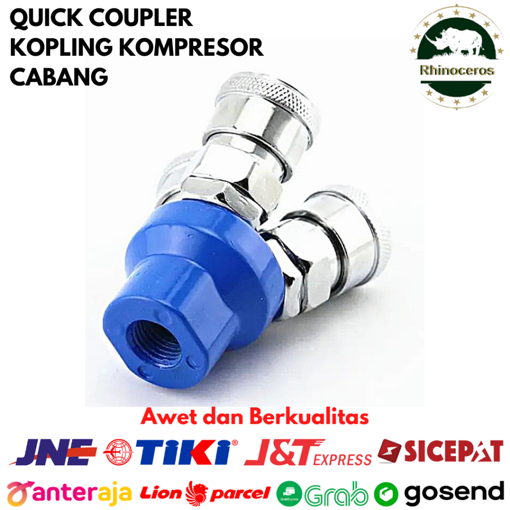 Quick Coupling Cabang Coupler Kopler Sambungan Kompresor 2 Way 3 Way