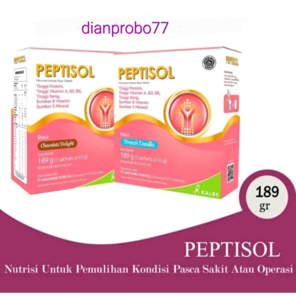 

Peptisol Vanila/Coklat 189gr