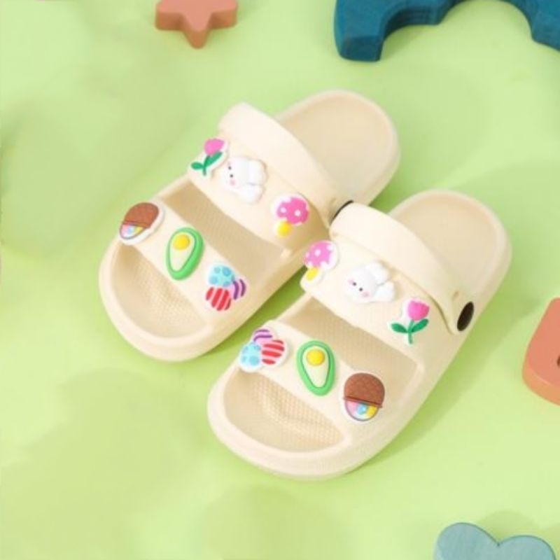 Sandal Anak Perempuan Import Sandal FUJI Anak tali belakang jibbitz