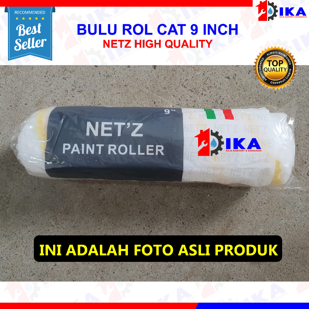 BULU KUAS ROLL / PAINT ROLLER REFIIL CAT TEMBOK ECONOMIC 9 INCH / Bulu Kuas Roll Refill Supra Premium 9 Inch ETERNA Roll Cat Tembok 9 Inch - Paint Roller 9 Inch