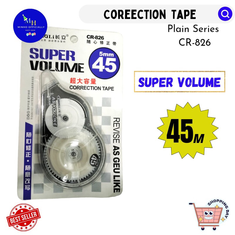 

Coreection Tape SUPER VOLUME CE-829-PCS