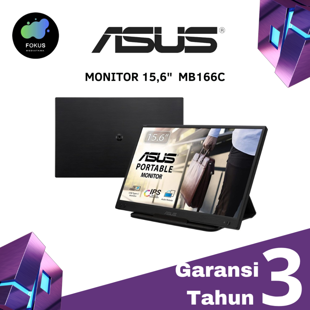 ASUS ZenScreen MB166C 16&quot; Full HD IPS USB Type-C Portable USB Monitor