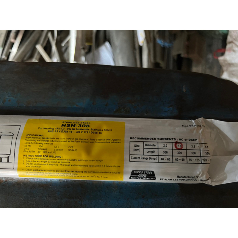 kawat las stainless steel nikko steel 308 2,6mm