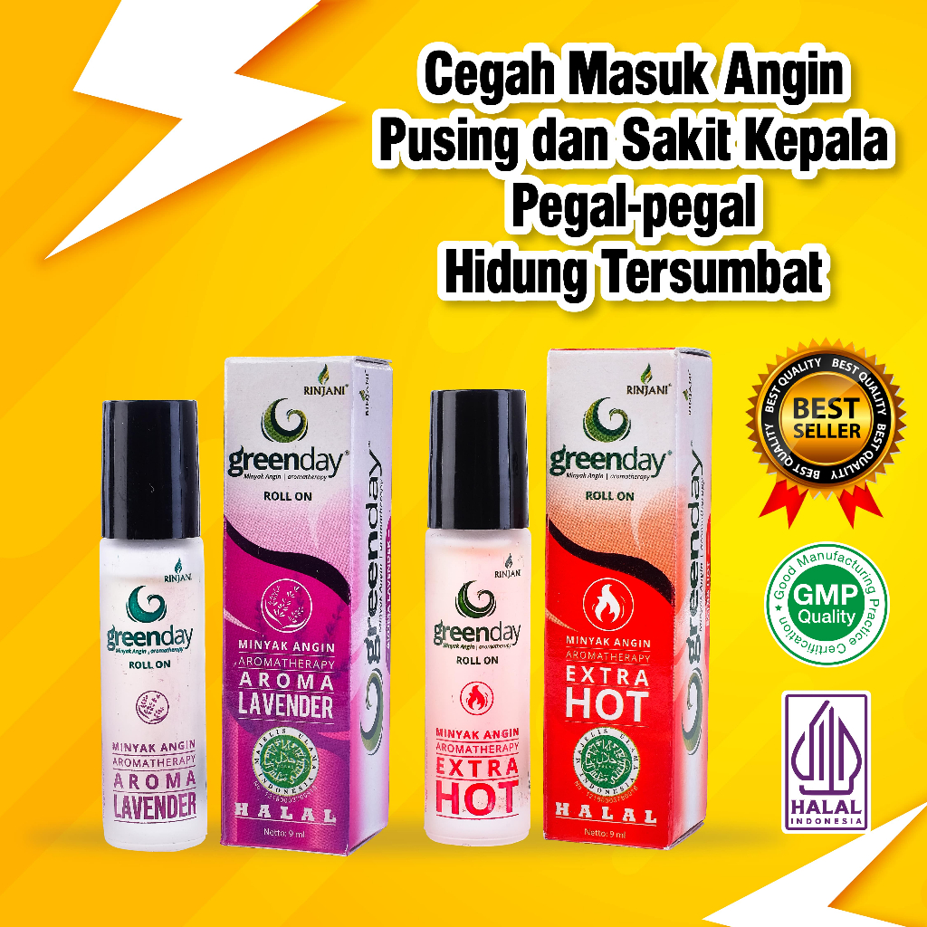 Minyak Angin Greenday Aromatherapy Roll On