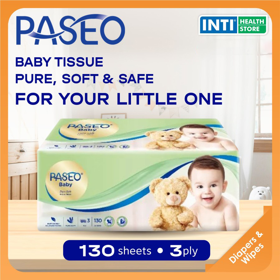 Paseo | Tissue Wajah 3 Ply Isi 130 Sheets | Facial Tissue Pure Soft