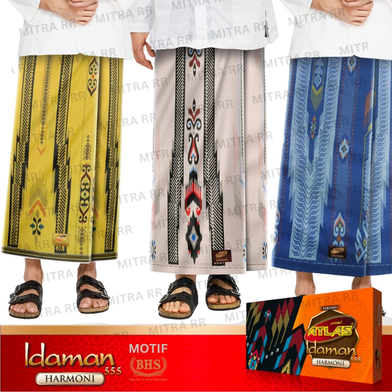 Sarung Atlas Idaman 555 Harmoni Kembang Motif BHS SIF