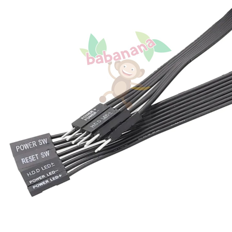 Extension Cable Front Panel Power Reset HDD Led Casing Komputer PC