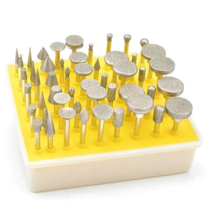 Mata Bor Tuner Rotary Burr Tungsten Carbide Mini Grinder Bor Cuner Set 50 pcs Mata Bor Tuner Diamond Mounted Set 50pcs Mata Ukir Batu Granit Keramik Porting Gerinda Mini