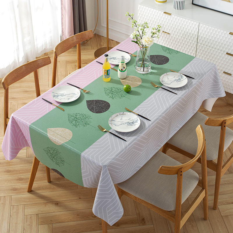 Taplak Meja Makan Premium Waterproof Anti Air Model Bohemian Alas Meja Makan 140*180/140*140cm PVC Table Cloth