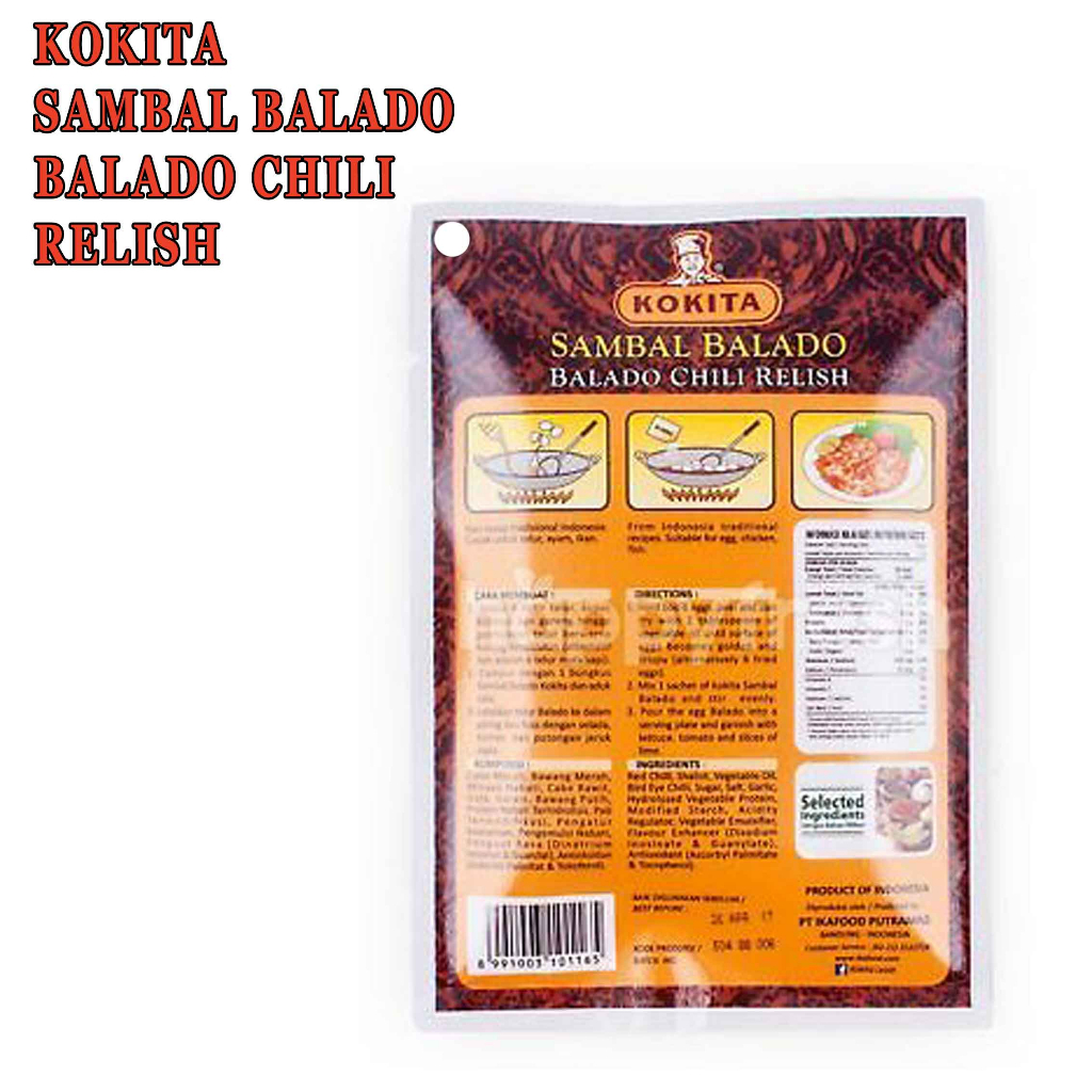 Sambal Balado* Kokita* Balado Chili Relish* 60gr