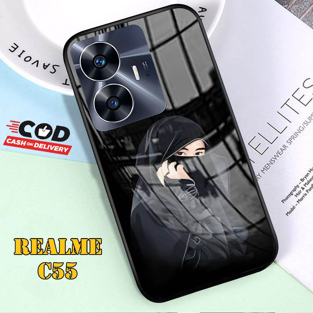 Softcase Glass Kaca -Realme C55 Case Hp Pelindung Handphone Realme C55 [ A32].