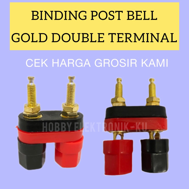 BINDING POST BELL GOLD DOUBLE TERMINAL