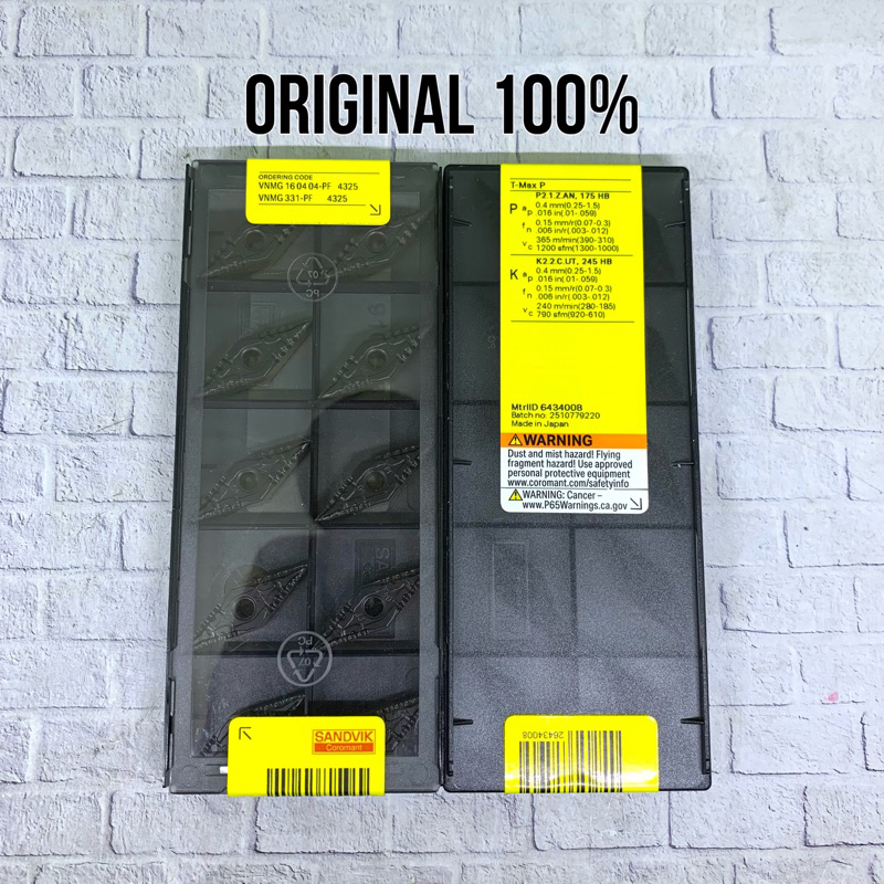 Insert VNMG 160404 Original Sandvik baru..VNMG16 0404..VNMG160404..VNMG 16 04 04