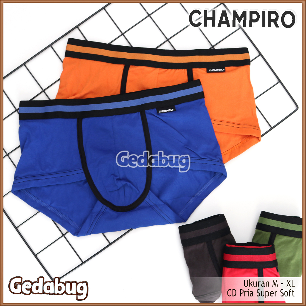 3 Pcs - CD Boxer Pria  Champiro 0303 / Celana Dalam Pria Berkualitas Supetsoft | Gedabug