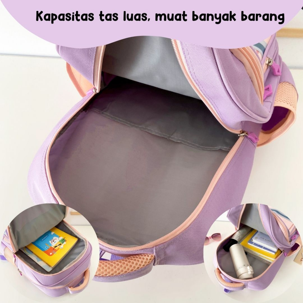 [MONA] Tas Ransel Anak Sekolah Model Simple buat SD Kualitas Import Premium -M0221