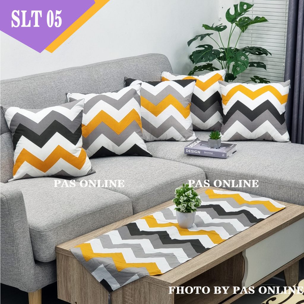 TAPLAK + SARUNG BANTAL SOFA 45X45 ( 1 TAPLAK + 5 SARUNG )