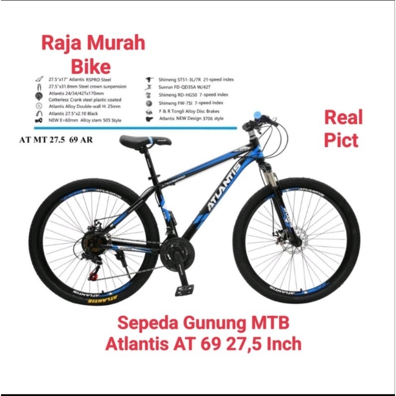 Sepeda Gunung MTB Atlantis AT 69 27,5 Inch MTB 27,5" Atlantis AT 69 RS Pro