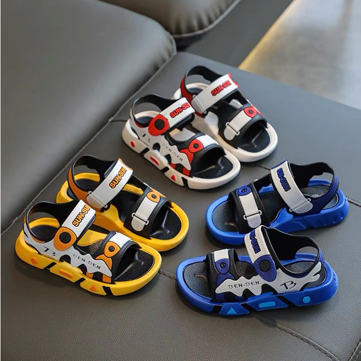 Sandal gunung Sepatu Sandal Anak Laki Laki Bahan PU Model Lucu 2-11 Tahun Import / Sandal Anak Cowok BEN - BEN Karet Jelly Import