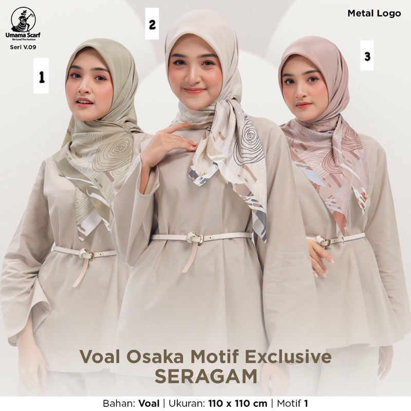 (V.09) OSAKA EXCLUSIVE MOTIF SERAGAM UMAMA SCARF