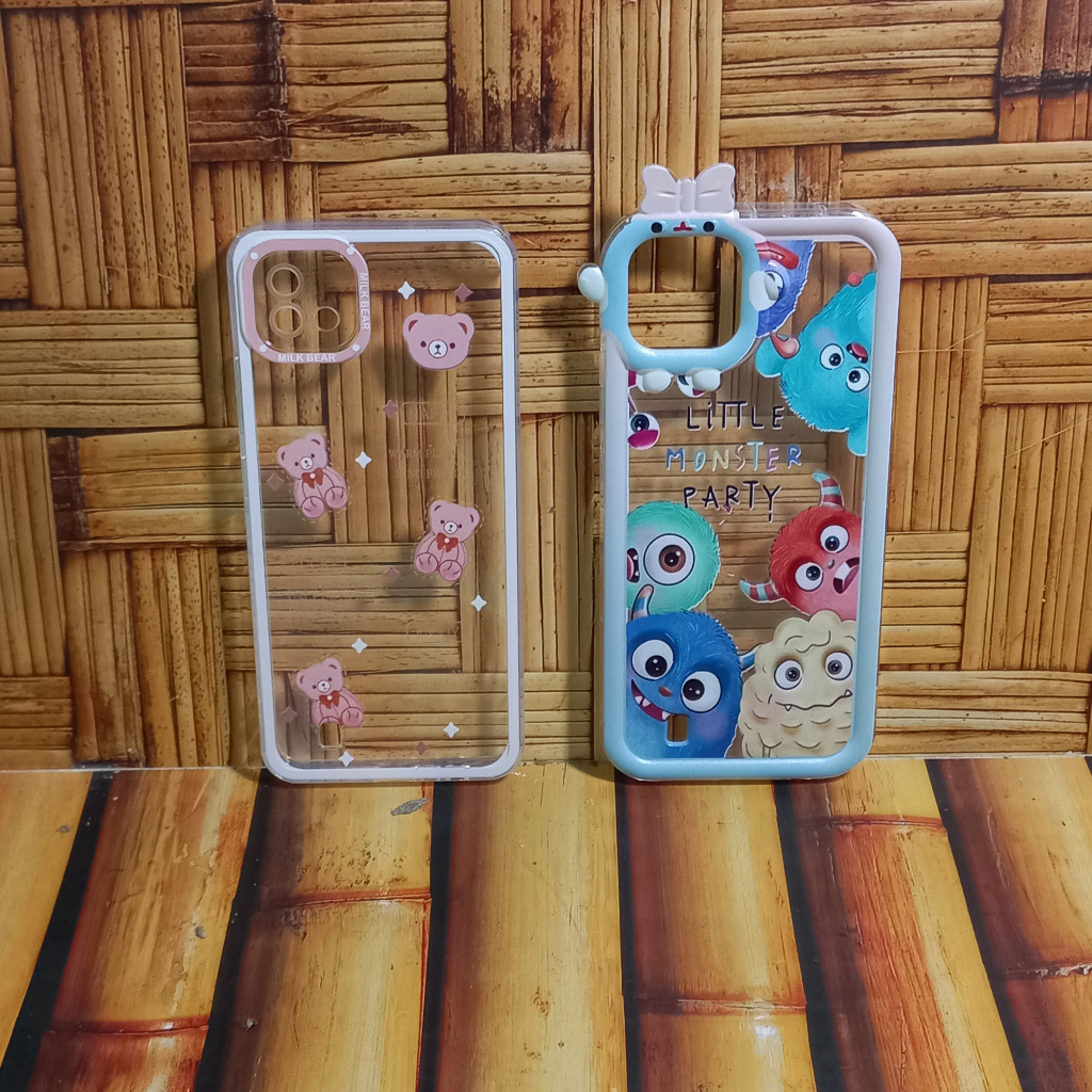 Case Realme C11 2021 C20 C20A RMX3231 RMX3061 RMX3063 Softcase Gelombang Motif Bear