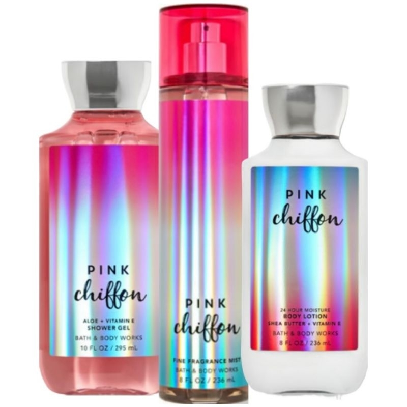 ON SALE!❤BATH &amp; BODY WORKS BBW PINK CHIFFON SERIES MIST LOTION SHOWER GEL BODY CREAM HAND CREAM SHOWER GEL BODY CREAM LOTION MIST WASH WALLFLOWER ROOMSPRAY SCENTPORTABLE GENTLE GEL DEEP CLEANSING GENTLE FOAMING CREAMY LUXE