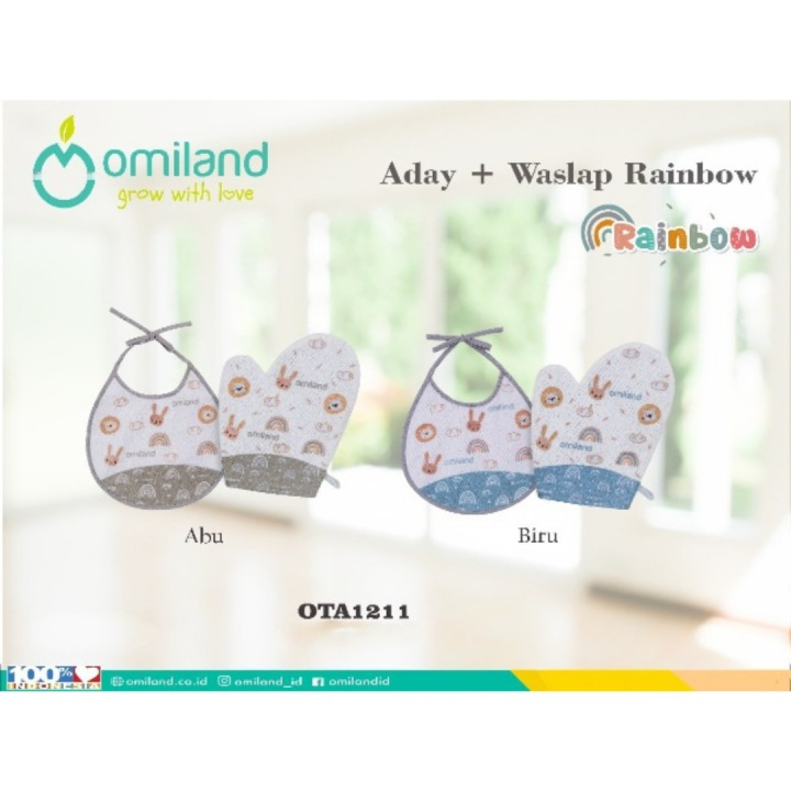 Omiland Aday Waslap Print Rainbow Random