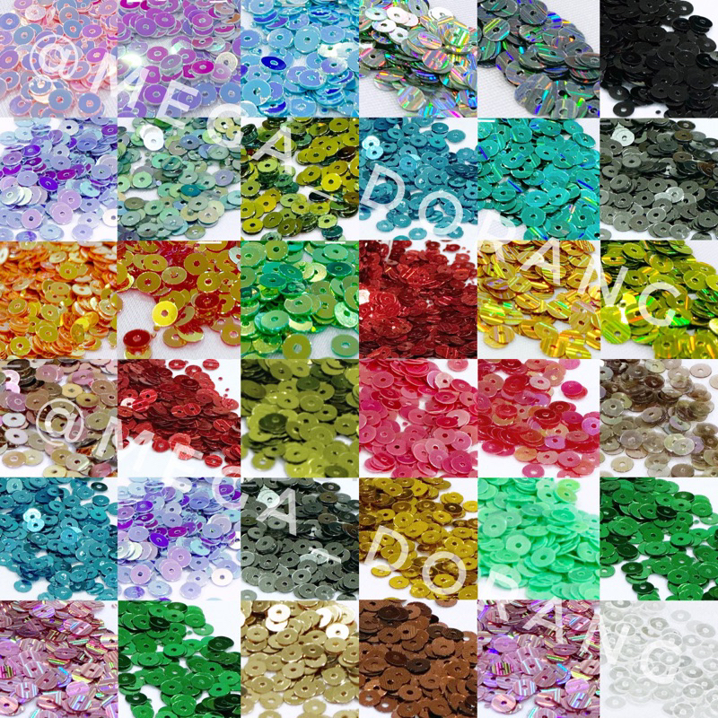 Payet Piringan / Sequins / Ramborci  Flat 4mm Semi Jepang - 30 Gram