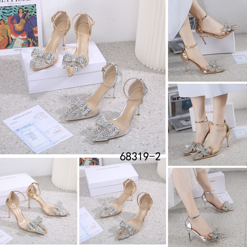 AM 68319-2 Clear Crystal Bow High Heel