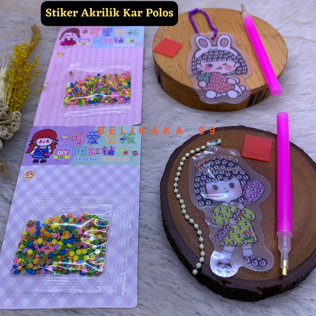 STIKER DIY TEMPEL MANIK MANIK DIAMOND AKRILIK GANTUNGAN PAINTING GLITTER KEMASAN PLASTIK / STIKER MANIK AKRILIK GANTUNGAN / STIKER DIAMOND / STIKER GLITTER / STICKER MANIK / STICKER GLITTER / STICKER DIAMOND PAINTING / STIKER MANIK-MANIK