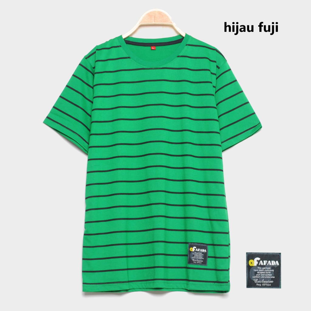 Noveli wear - Kaos polos stripe salur garis belang blaster pria dan wanita