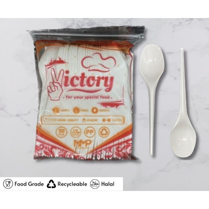 sendok makan plastik pp victory sendok makan murah