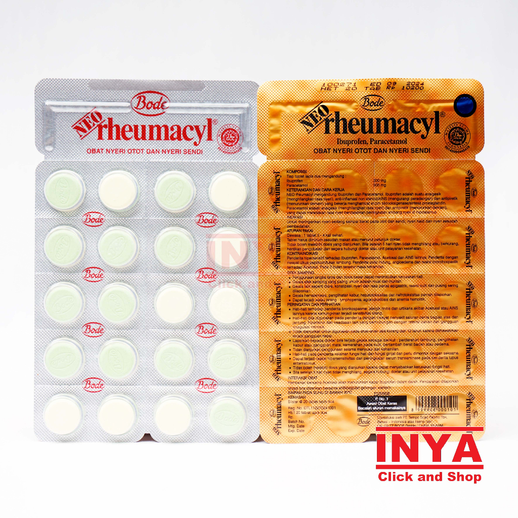 NEO RHEUMACYL BODE 24x20 Tablet BOX - Obat Nyeri Otot dan Sendi