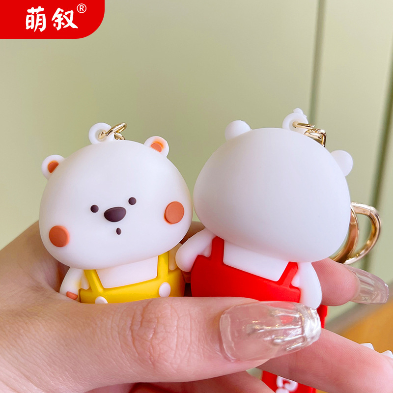 Gantungan Kunci Lucu Bahan PVC Tebal Berkualitas Aksesoris Tas Gantungan Kunci Mobil Rumah Multifungsi Model Kelinci Bear Cat Karakter Imut Unuk Anak Cewek Cowok Sebagai Souvenir Hadiah Key Chain Cute Character