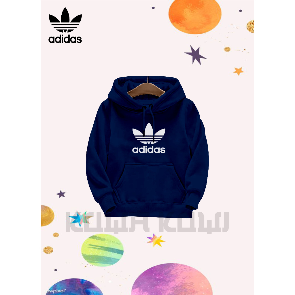 Sweater Hoodie Anak Laki-laki-Perempuan Usia 1-12 Tahun - Hoodie Anak Motif ADIDAS - Bahan Tebal Pre