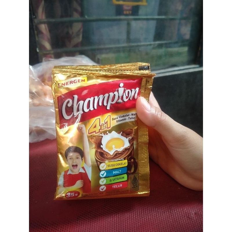 

Energen champion ( kemasan 10 sachet)