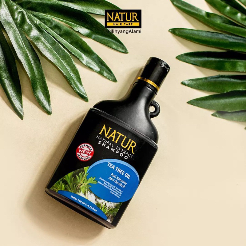 NATUR Hair Shampoo Tea Tree 80ML / Shampoo Anti Dandruff Membantu Mengurangi Ketombe BPOM