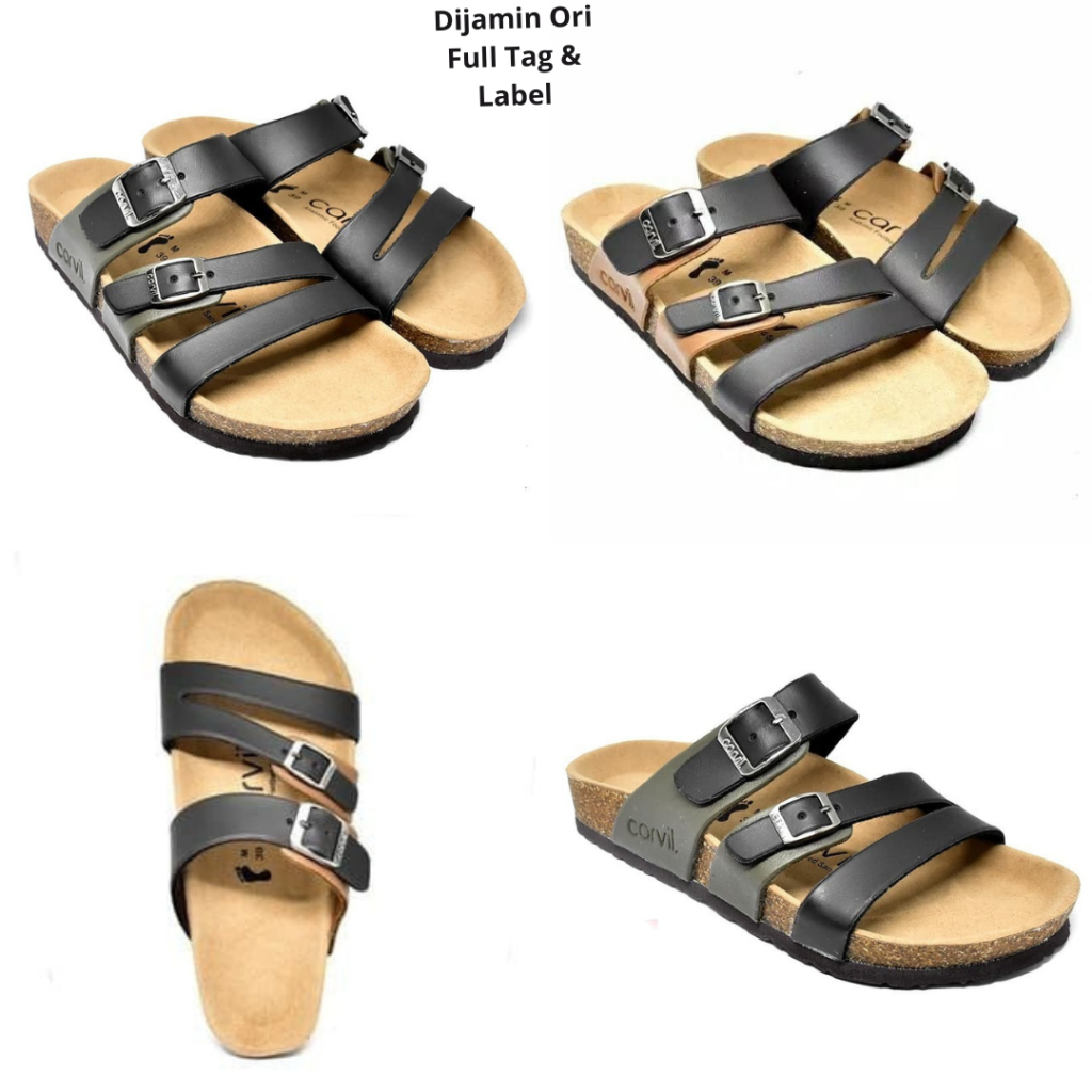 DISKON Sandal Pria/Sandal Footbed Carvil EKYDO Sandal Pria footbad Radovan 04 TERMURAH