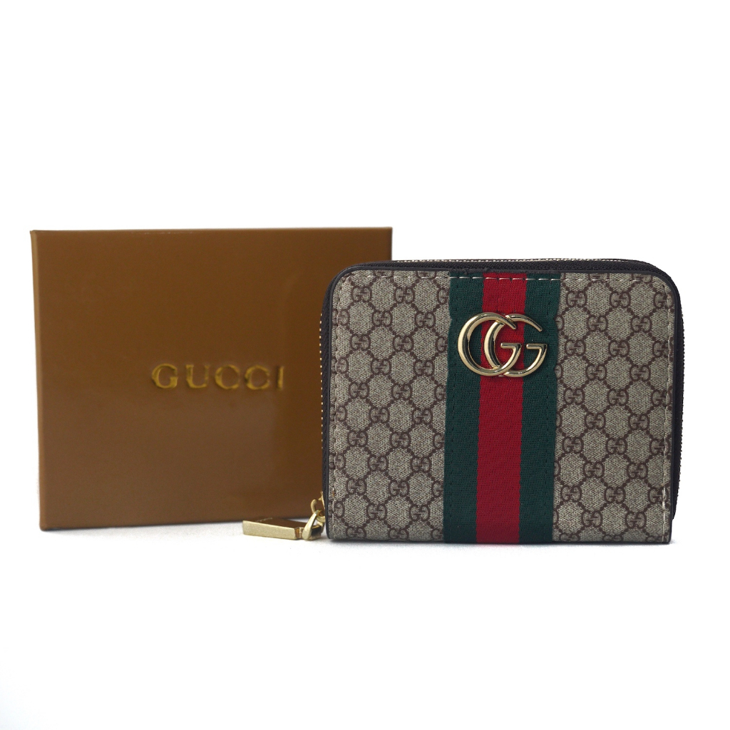 TOKOKOE - Dompet Wanita Lipat Kecil Bahan Kulit Premium Import - GC GT Apricot Small